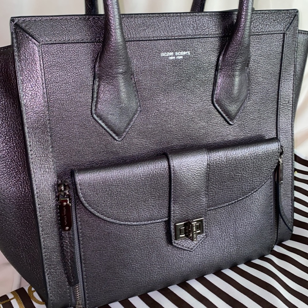 Henri Bendel Gunmetal Gray Rivington Tote